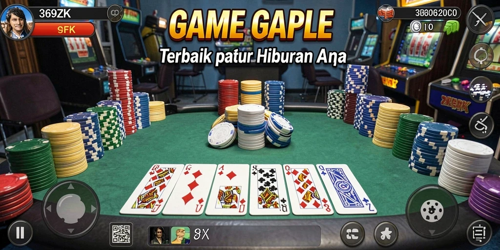 Screenshot gameplay Gaple yang seru dan interaktif.