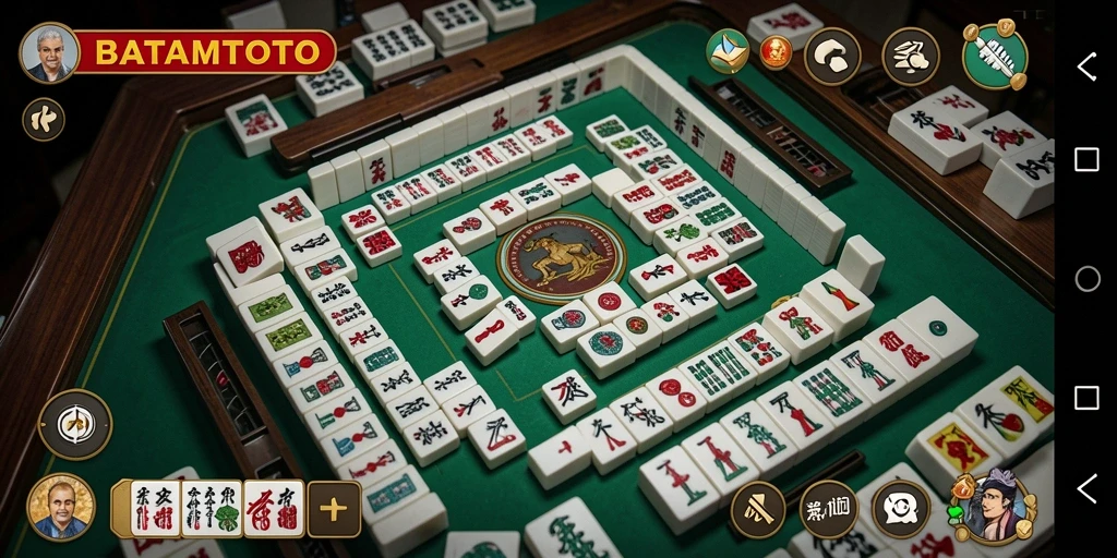 Tampilan seru gameplay Mahjong di BATAMTOTO.