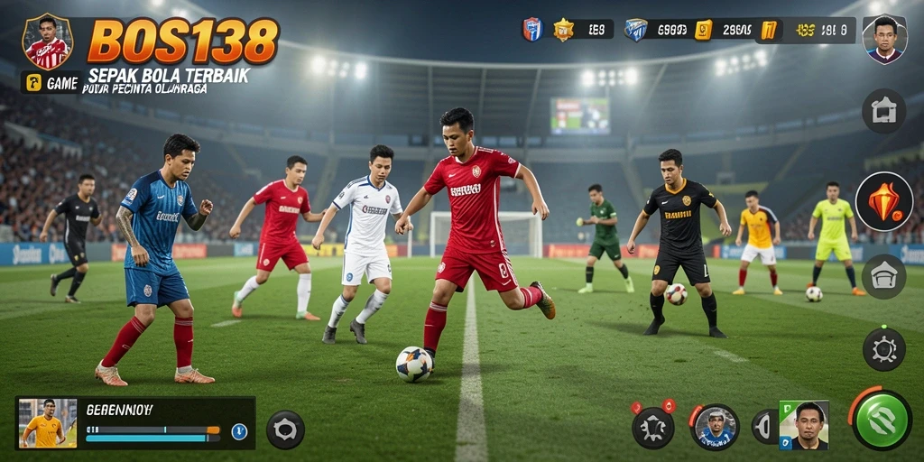 Gambaran menarik dari gameplay seru <strong>BOS138</strong> dengan aksi sepak bola intens.
