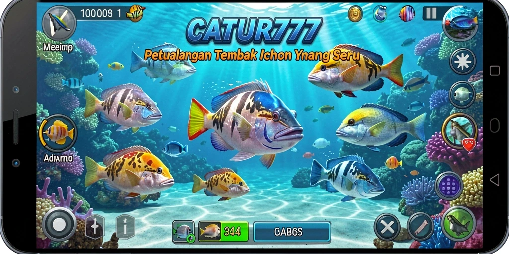 Tampilan gameplay seru dalam permainan Tembak Ikan.