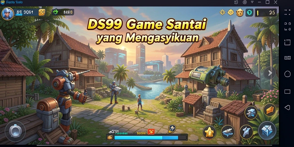 Tampilan gameplay DS99 yang seru dan berwarna-warni.
