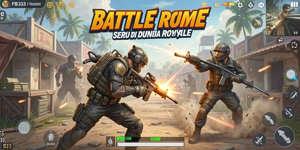 Gameplay seru dalam pertempuran Battle Royale yang memacu adrenalin.