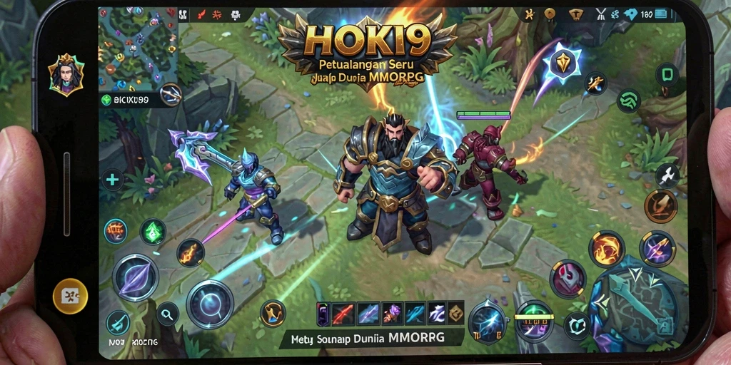 Tampilan gameplay HOKI9 dengan pertarungan seru dan lingkungan yang menakjubkan.