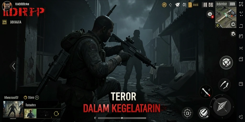 Screenshot menampilkan momen seram dari gameplay IDRRP yang mengerikan.