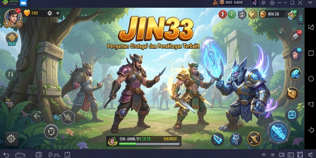 Tangkapan layar JIN33 menampilkan aksi pertempuran strategis yang intens.