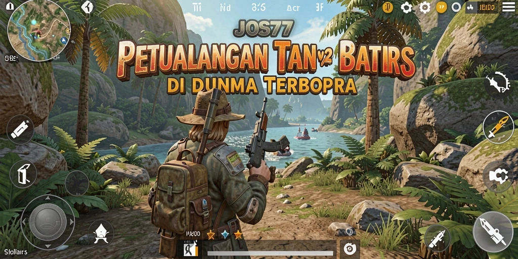 Tangkapan layar gameplay JOS77 menampilkan dunia terbuka yang luas dan indah.