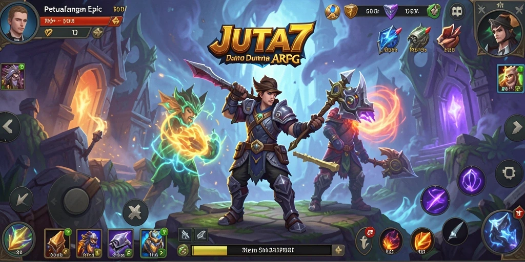 Screenshot gameplay JUTA7 yang menunjukkan pertempuran seru.