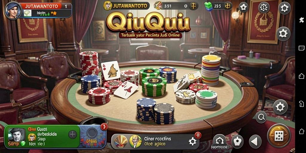Tampilan utama gameplay QiuQiu di JUTAWANTOTO yang menarik.
