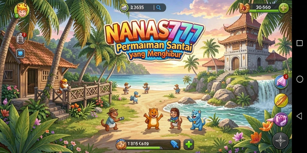 Tampilan gameplay yang cerah dan menarik dalam NANAS777.