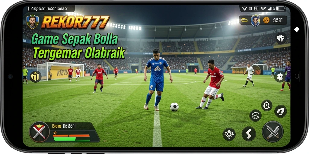 Tampilan gameplay menegangkan dalam pertandingan sepak bola