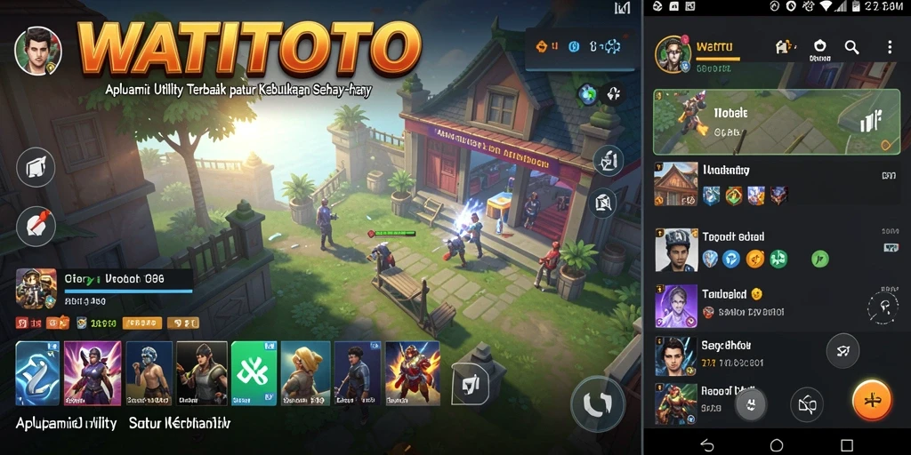 Screenshot utama aplikasi WATITOTO yang menunjukkan tampilan antarmuka.