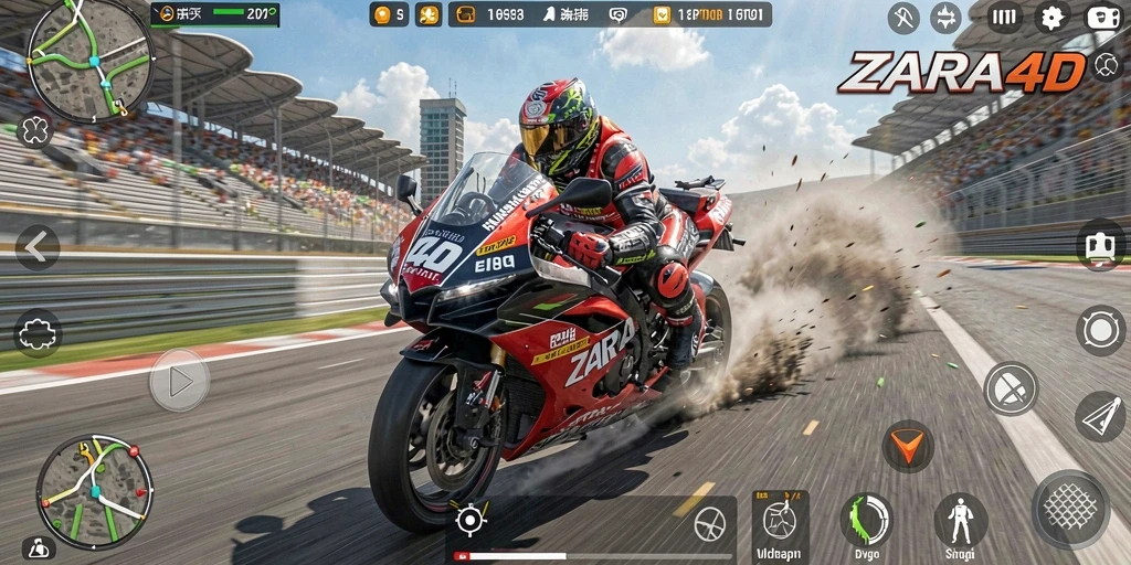 Gameplay balapan motor yang seru dan kompetitif di ZARA4D.