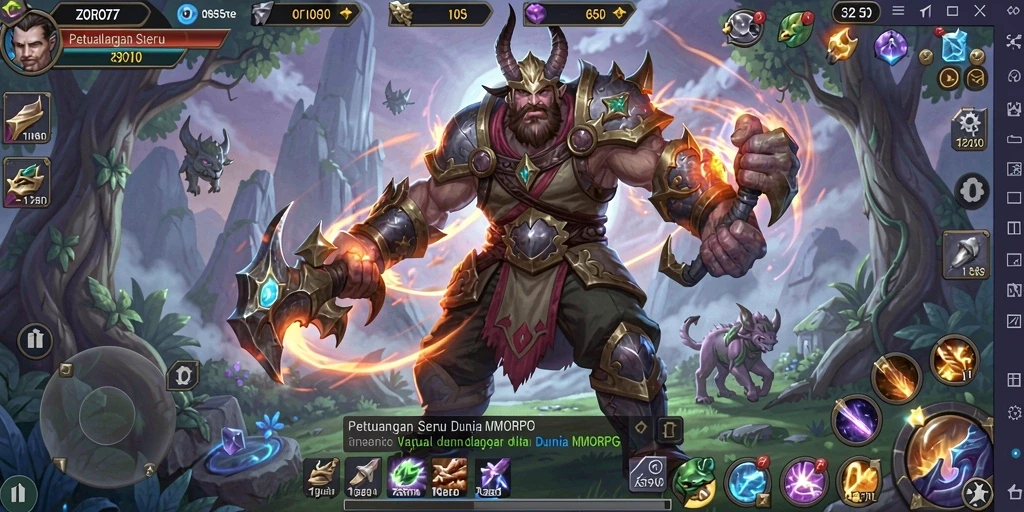 Tampilan gameplay ZORO77 yang memukau dalam dunia MMORPG.